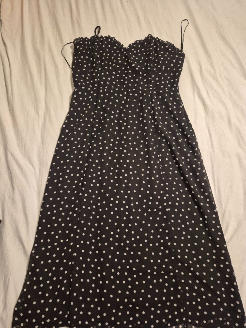 Black and White Polka Dot Cocktail Dress